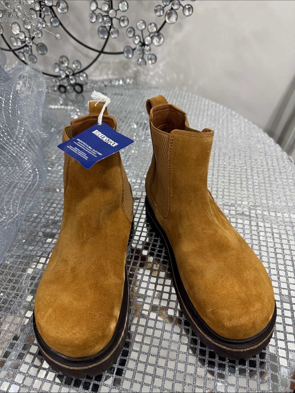 Birkenstock Men's Chukka Boots in Tan Brown Suede